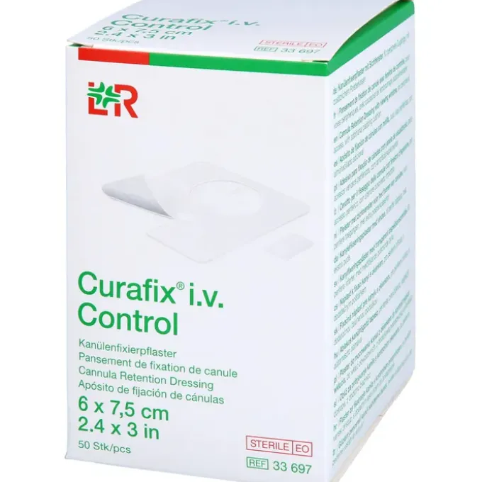 CURAFIX i.v. Control Kanülenfixierpfl.6x7,5 cm 50 St