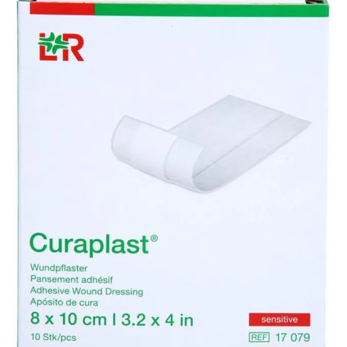 CURAPLAST Wundschnellverb.sensitiv 8x10 cm 1 m 10 St