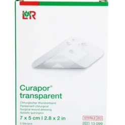 CURAPOR Wundverband steril transparent 5x7 cm 5 St