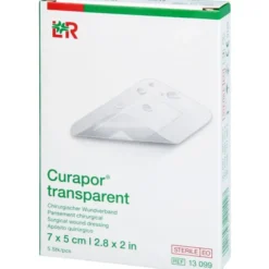 CURAPOR Wundverband steril transparent 5x7 cm 5 St
