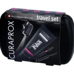 CURAPROX black is white Travel-Set Zahnbürste 1 P