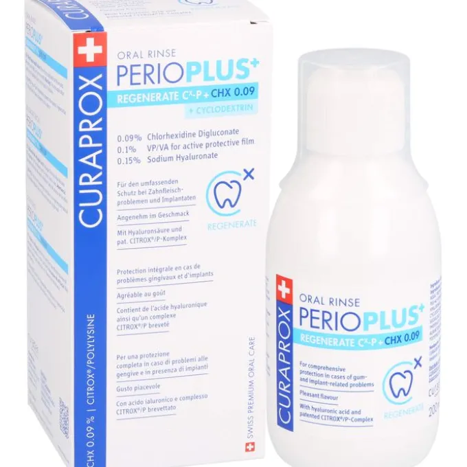 CURAPROX perio Plus+ Regenerate Mundspül.CHX 0,09% 200 ml