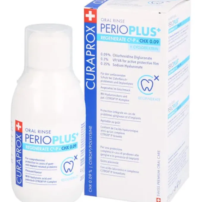 CURAPROX perio Plus+ Regenerate Mundspül.CHX 0,09% 200 ml
