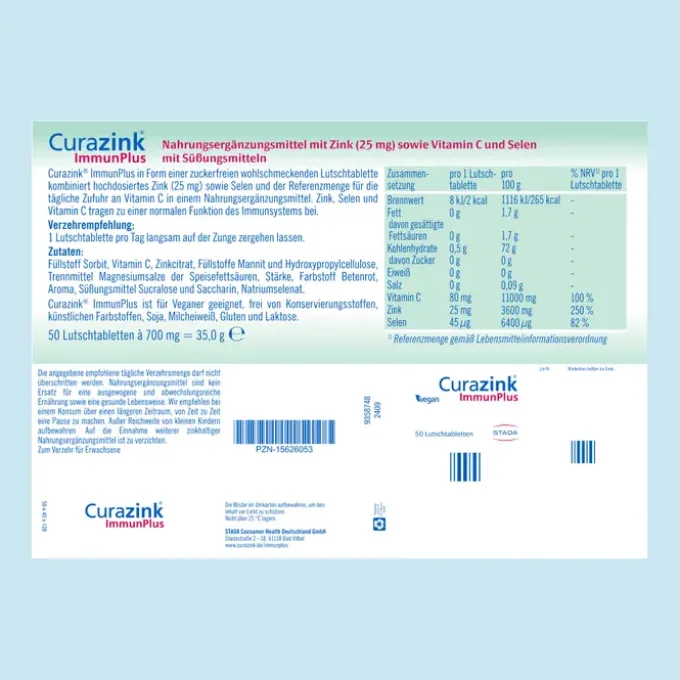 CURAZINK ImmunPlus Lutschtabletten 50 Stück