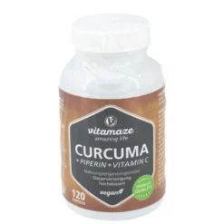 CURCUMA+PIPERIN+Vitamin C vegan Kapseln 120 Stück