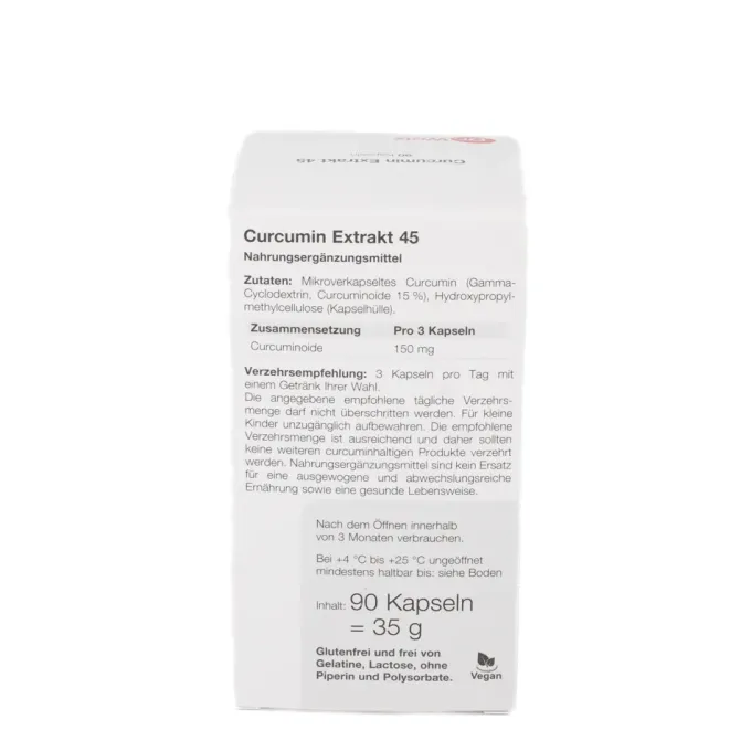 CURCUMIN EXTRAKT 45 Dr.Wolz Kapseln 90 Stück