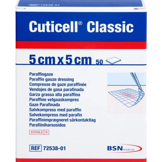 CUTICELL Classic Wundgaze 5x5 cm 50 St