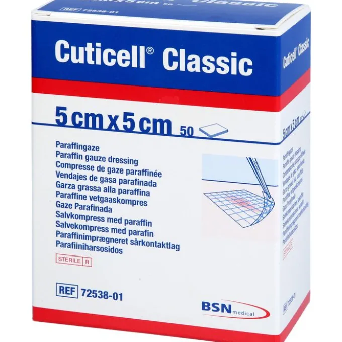 CUTICELL Classic Wundgaze 5x5 cm 50 St