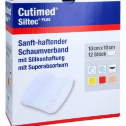 CUTIMED Siltec Plus Schaumverb.10x10 cm haftend 12 St