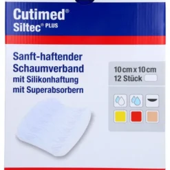 CUTIMED Siltec Plus Schaumverb.10x10 cm haftend 12 St