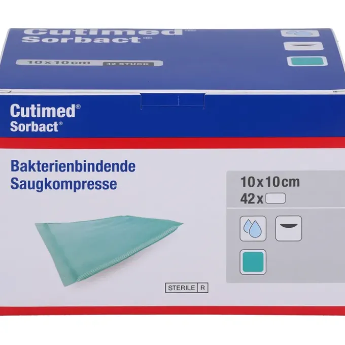 CUTIMED Sorbact Saugkompressen 10x10 cm 42 St