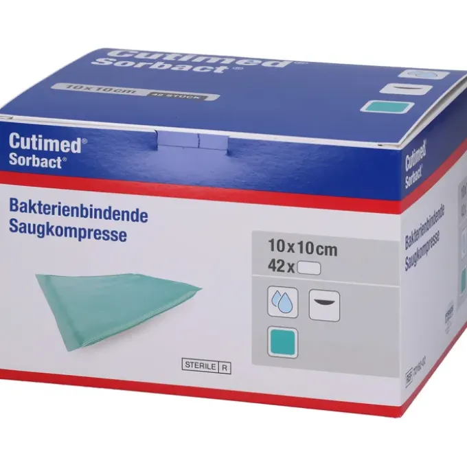 CUTIMED Sorbact Saugkompressen 10x10 cm 42 St