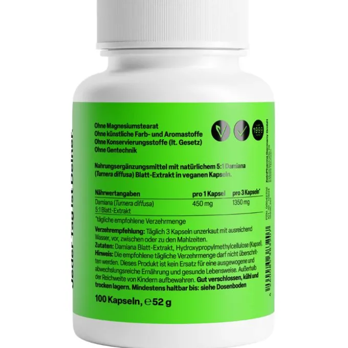 DAMIANA KAPSELN 450 mg 5:1 Blattextrakt 100 Stück