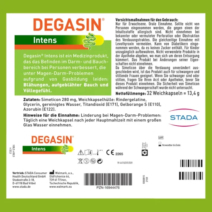 DEGASIN intens 280 mg Weichkapseln 32 St