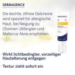 DERMASENCE Solvinea Sonnenschutz-Gelcreme LSF 50+ 100 ml