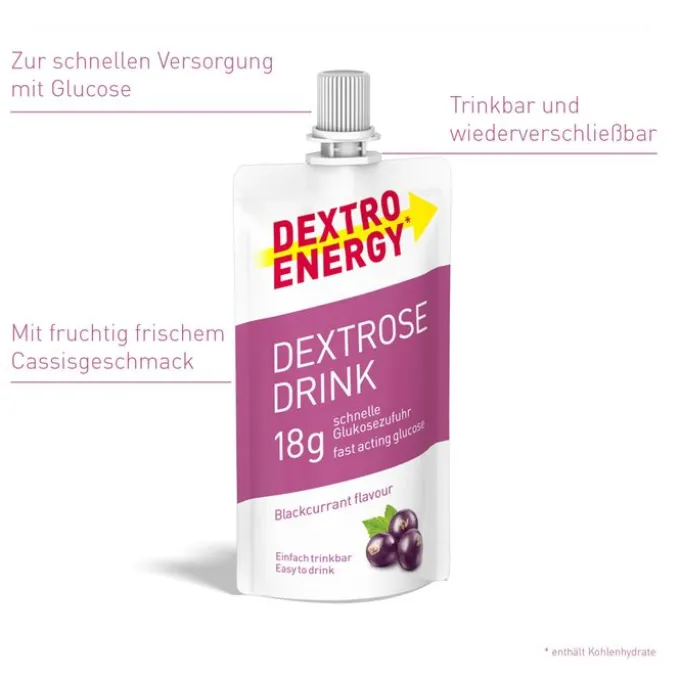 DEXTRO ENERGY Dextrose Drink blackcurrant 50 ml