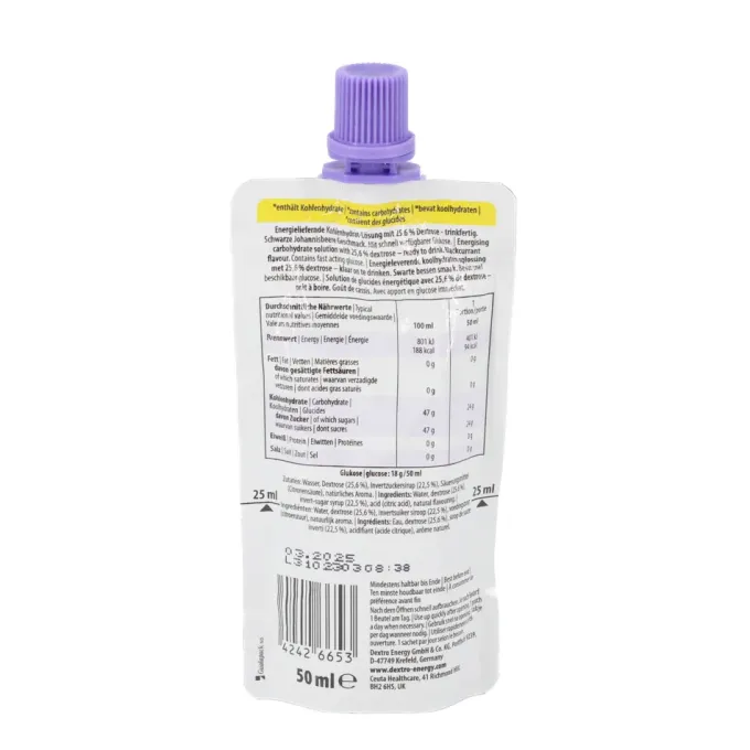 DEXTRO ENERGY Dextrose Drink blackcurrant 16x50ml