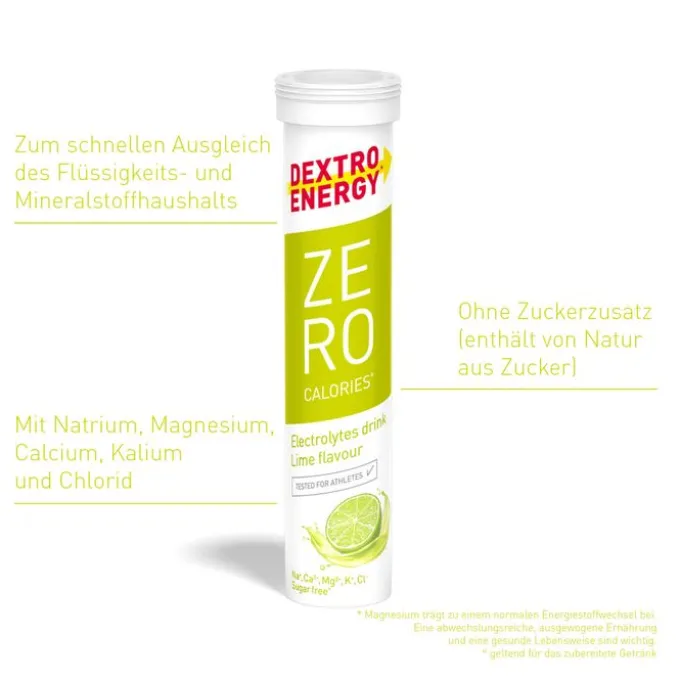 DEXTRO ENERGY Zero Calories lime Brausetabletten 20 Stück