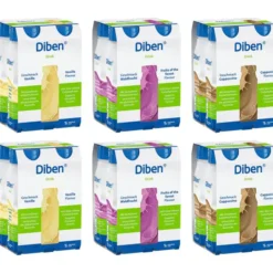 DIBEN DRINK Mischkarton 1.5 kcal/ml Trinkflasche Trinknahrung 24X200 ml