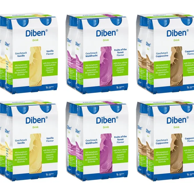 DIBEN DRINK Mischkarton 1.5 kcal/ml Trinkflasche Trinknahrung 24X200 ml