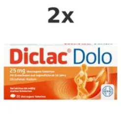 DICLAC Dolo 25 mg überzogene Tabletten Set 2x 20St