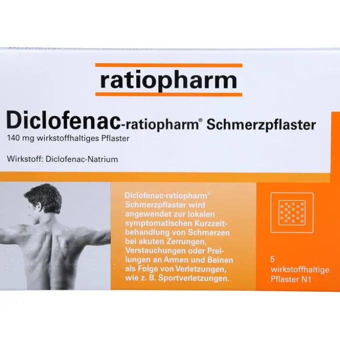 DICLOFENAC-ratiopharm Schmerzpflaster 5 St