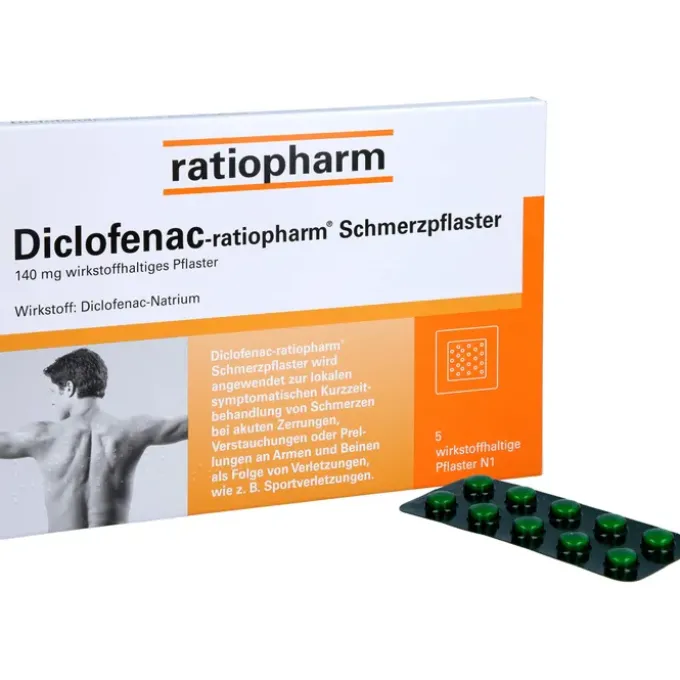 DICLOFENAC-ratiopharm Schmerzpflaster 5 St