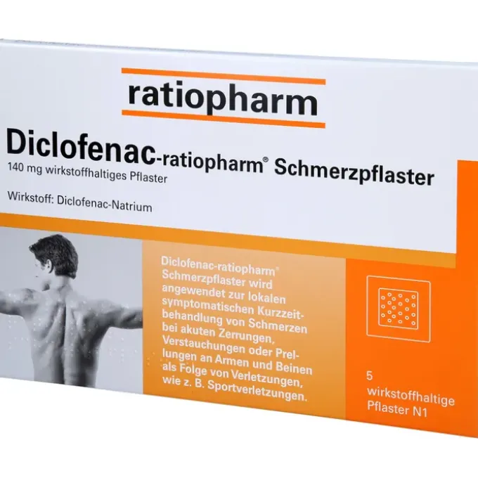 DICLOFENAC-ratiopharm Schmerzpflaster 5 St