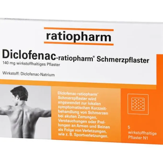 DICLOFENAC-ratiopharm Schmerzpflaster 5 St