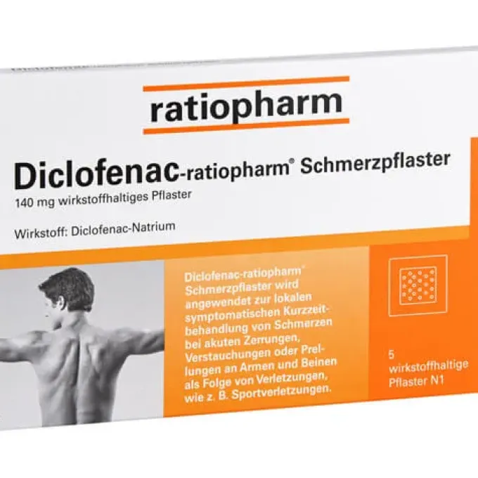 DICLOFENAC-ratiopharm Schmerzpflaster 5 St