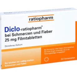 DICLO-RATIOPHARM bei Schmerzen u.Fieber 25 mg FTA 20 St