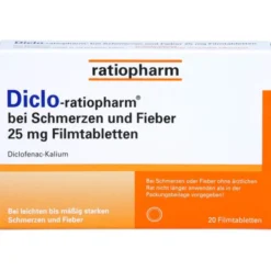 DICLO-RATIOPHARM bei Schmerzen u.Fieber 25 mg FTA 20 St