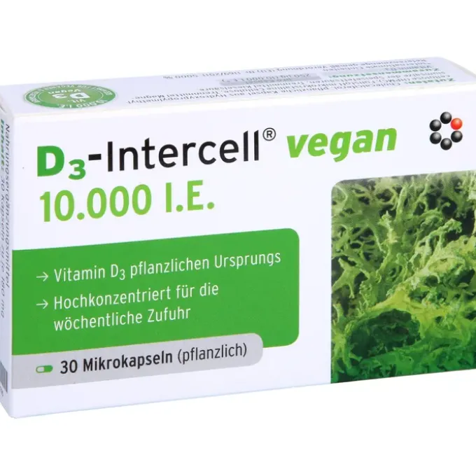 D3-INTERCELL vegan 10.000 I.E. Kapseln 30 Stück