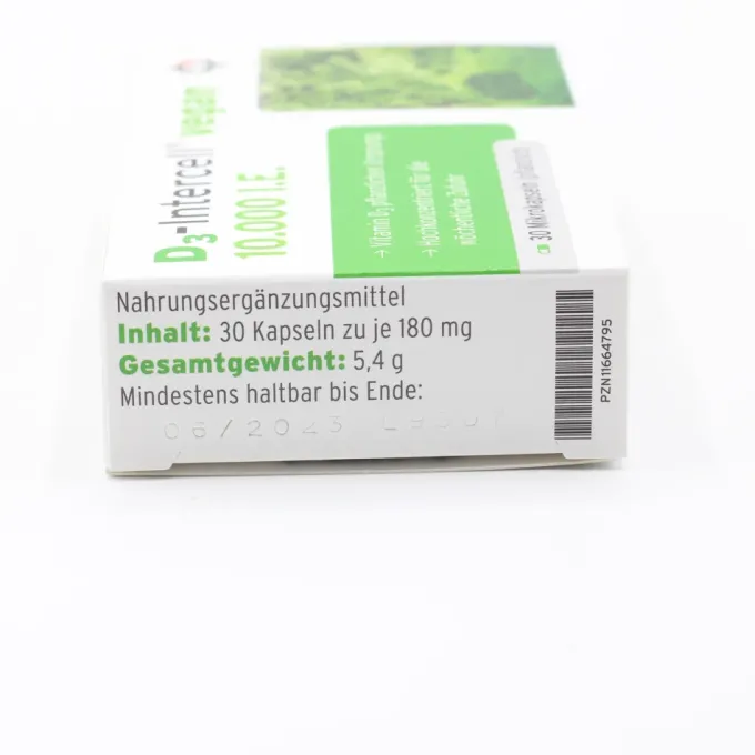 D3-INTERCELL vegan 10.000 I.E. Kapseln 30 Stück