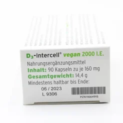 D3-INTERCELL vegan 2.000 I.E. Kapseln 90 Stück