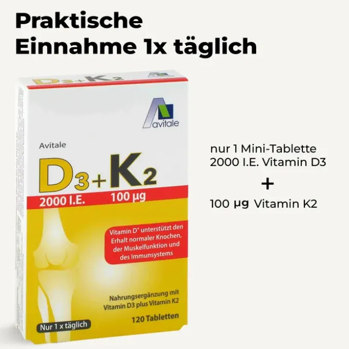 D3+K2 2000 I.E.+100 μg Tabletten 120 Stück