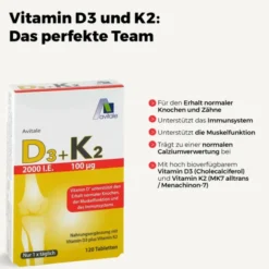 D3+K2 2000 I.E.+100 μg Tabletten 120 Stück