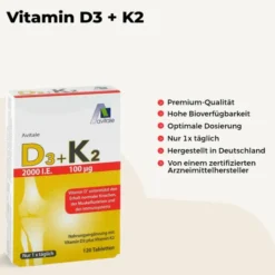 D3+K2 2000 I.E.+100 μg Tabletten 120 Stück
