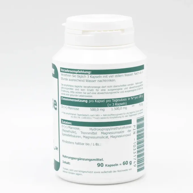 D-MANNOSE 500 mg vegetarische Kapseln 90 Stück