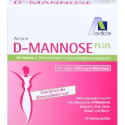 D-MANNOSE PLUS 2000 mg Sticks m.Vit.u.Mineralstof. 15 Stück