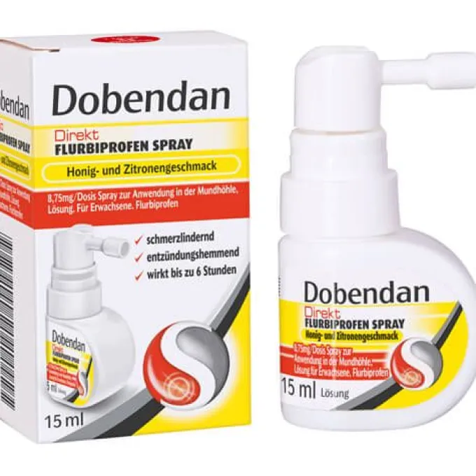 DOBENDAN Direkt Flurbiprofen Spray Honig & Zitrone 15 ml