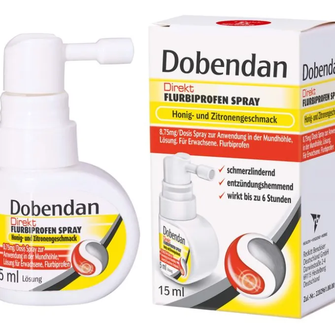 DOBENDAN Direkt Flurbiprofen Spray Honig & Zitrone 15 ml