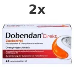 DOBENDAN Direkt zuckerfrei Flurbiprofen 8,75mg Lut Set 2x 24St