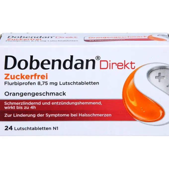 DOBENDAN Direkt zuckerfrei Flurbiprofen 8,75mg Lut 24 St