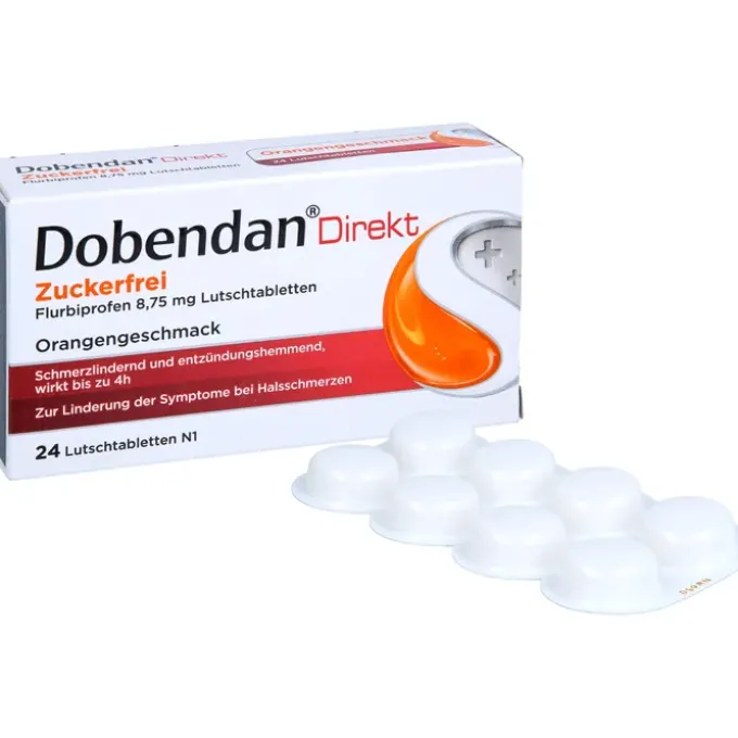 DOBENDAN Direkt zuckerfrei Flurbiprofen 8,75mg Lut 24 St