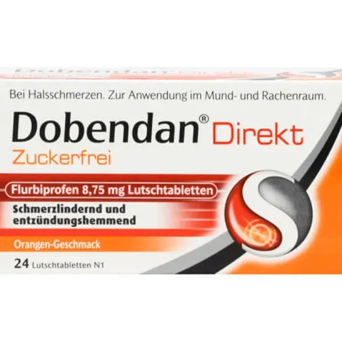 DOBENDAN Direkt zuckerfrei Flurbiprofen 8,75mg Lut 24 St