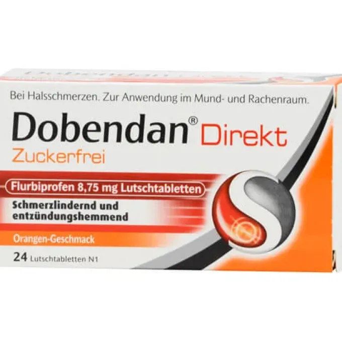 DOBENDAN Direkt zuckerfrei Flurbiprofen 8,75mg Lut 24 St