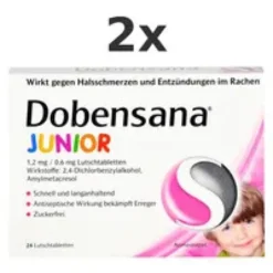 DOBENSANA Junior 1,2mg/0,6mg Lutschtabletten Set 2x 24St