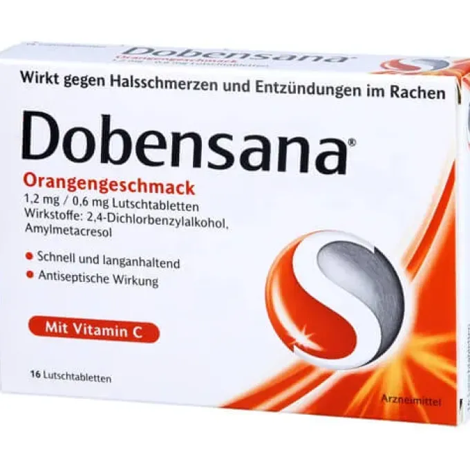 DOBENSANA Orangengeschmack 1,2mg/0,6mg Lutschtabl. 16 St