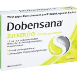DOBENSANA zuckerfrei Zitronengesc.1,2mg/0,6mg Lut. 24 St